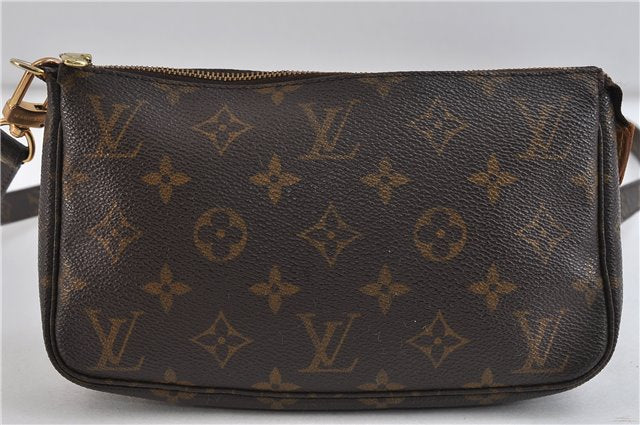 Auth LOUIS VUITTON Monogram Pochette Accessoires Shoulder Cross Body Pouch 7729C