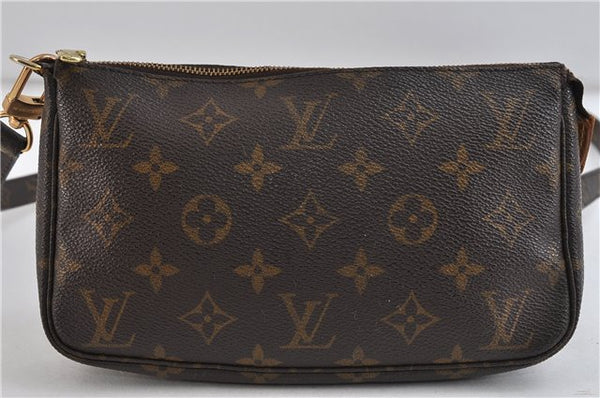 Auth LOUIS VUITTON Monogram Pochette Accessoires Shoulder Cross Body Pouch 7729C