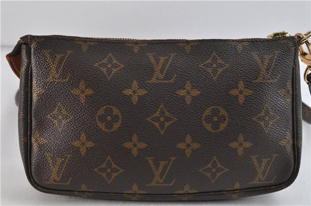 Auth LOUIS VUITTON Monogram Pochette Accessoires Shoulder Cross Body Pouch 7729C