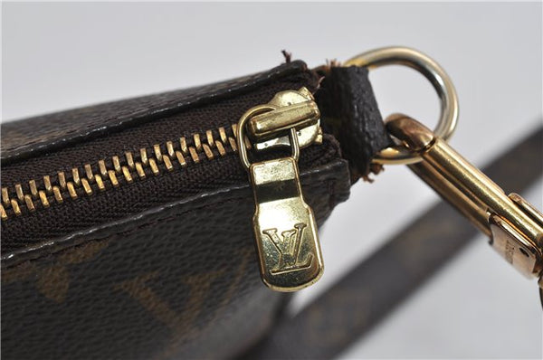 Auth LOUIS VUITTON Monogram Pochette Accessoires Shoulder Cross Body Pouch 7729C