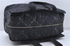 Authentic CHANEL Travel Line Shoulder Tote Bag Nylon Leather Black 7732D