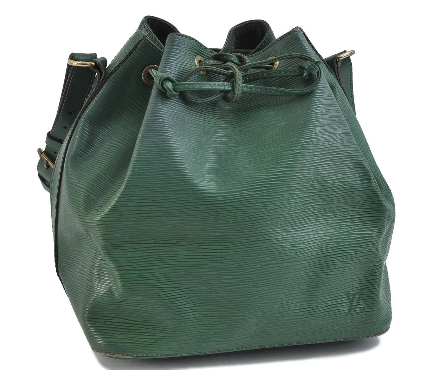 Authentic LOUIS VUITTON Epi Petit Noe Green Shoulder Bag M44104 LV 7734C