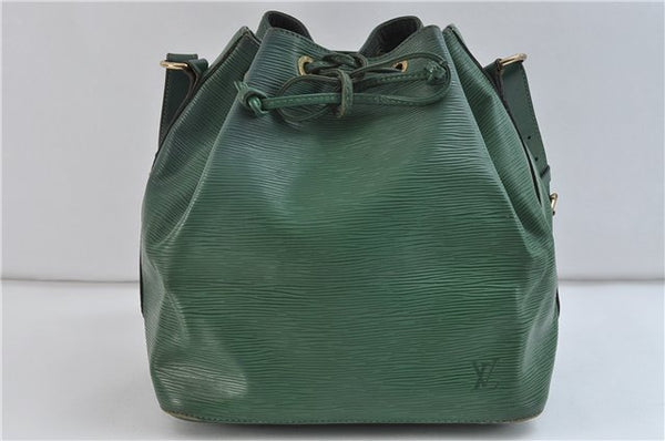 Authentic LOUIS VUITTON Epi Petit Noe Green Shoulder Bag M44104 LV 7734C