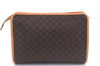 Authentic CELINE Macadam Blason Pattern Clutch Hand Bag PVC Leather Brown 7737D