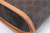 Authentic CELINE Macadam Blason Pattern Clutch Hand Bag PVC Leather Brown 7737D