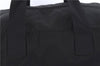 Authentic PRADA Nylon Vela Sport Travel Boston Bag Leather BR1098 Black 7738D