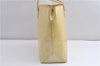 Authentic Louis Vuitton Vernis Wilshire MM Tote Hand Bag Ivory M91441 LV 7741F