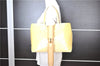 Authentic Louis Vuitton Vernis Wilshire MM Tote Hand Bag Ivory M91441 LV 7741F