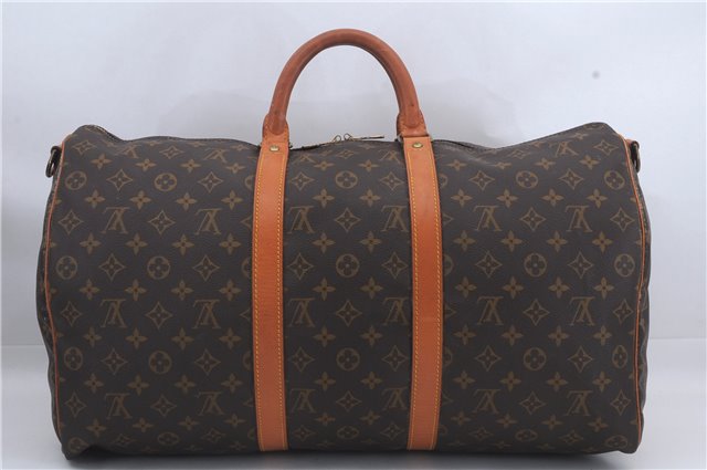 Auth Louis Vuitton Monogram Keepall Bandouliere 50 Boston Bag M41416 LV 7744D