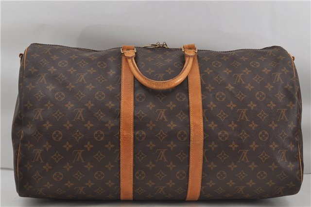 Auth Louis Vuitton Monogram Keepall Bandouliere 55 Boston Bag M41414 LV 7746D