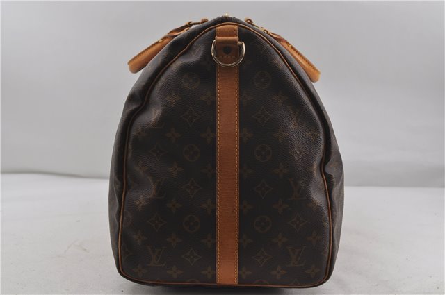 Auth Louis Vuitton Monogram Keepall Bandouliere 55 Boston Bag M41414 LV 7746D