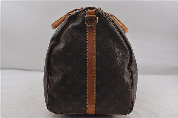 Auth Louis Vuitton Monogram Keepall Bandouliere 55 Boston Bag M41414 LV 7746D