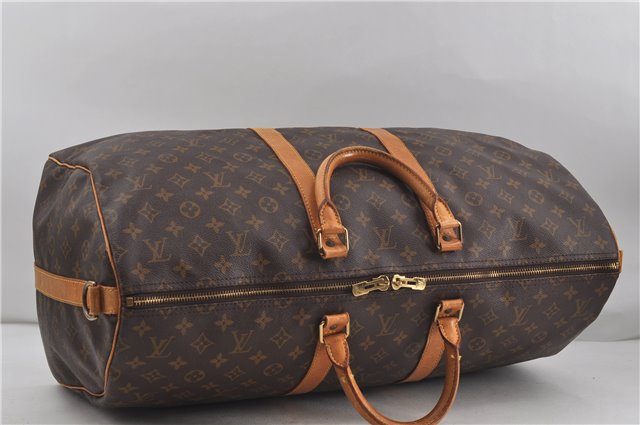 Auth Louis Vuitton Monogram Keepall Bandouliere 55 Boston Bag M41414 LV 7746D