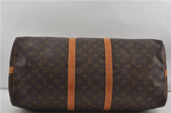 Auth Louis Vuitton Monogram Keepall Bandouliere 55 Boston Bag M41414 LV 7746D