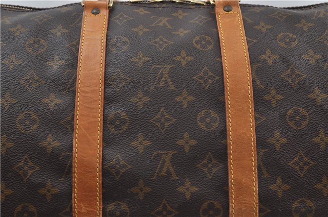 Auth Louis Vuitton Monogram Keepall Bandouliere 55 Boston Bag M41414 LV 7746D