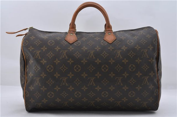 Authentic Louis Vuitton Monogram Speedy 40 Hand Boston Bag M41522 LV 7747D