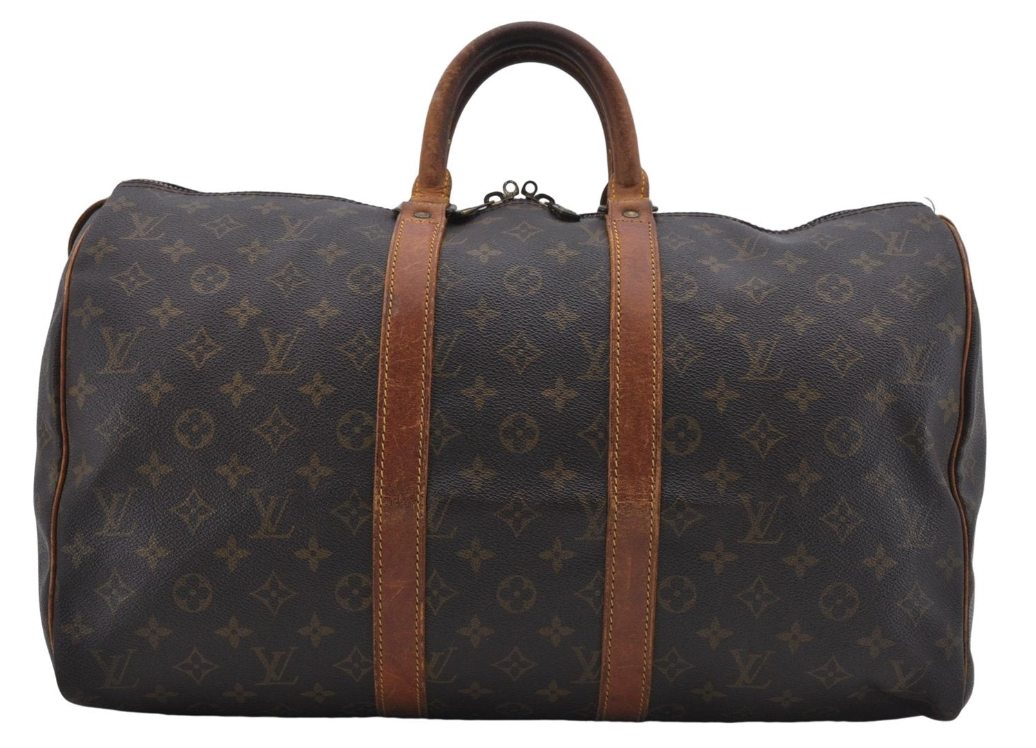 Authentic Louis Vuitton Monogram Keepall 45 Boston Bag M41428 LV 7748D