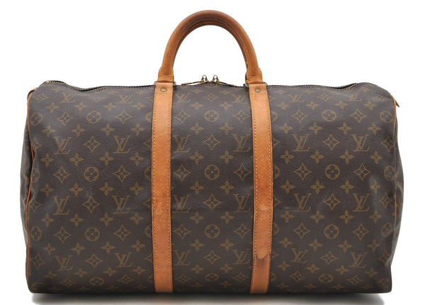 Authentic LOUIS VUITTON Monogram Keepall 50 Boston Bag M41426 LV 7751C