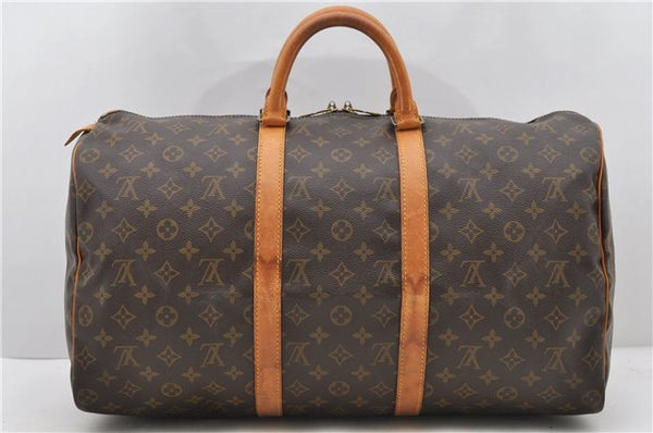 Authentic LOUIS VUITTON Monogram Keepall 50 Boston Bag M41426 LV 7751C