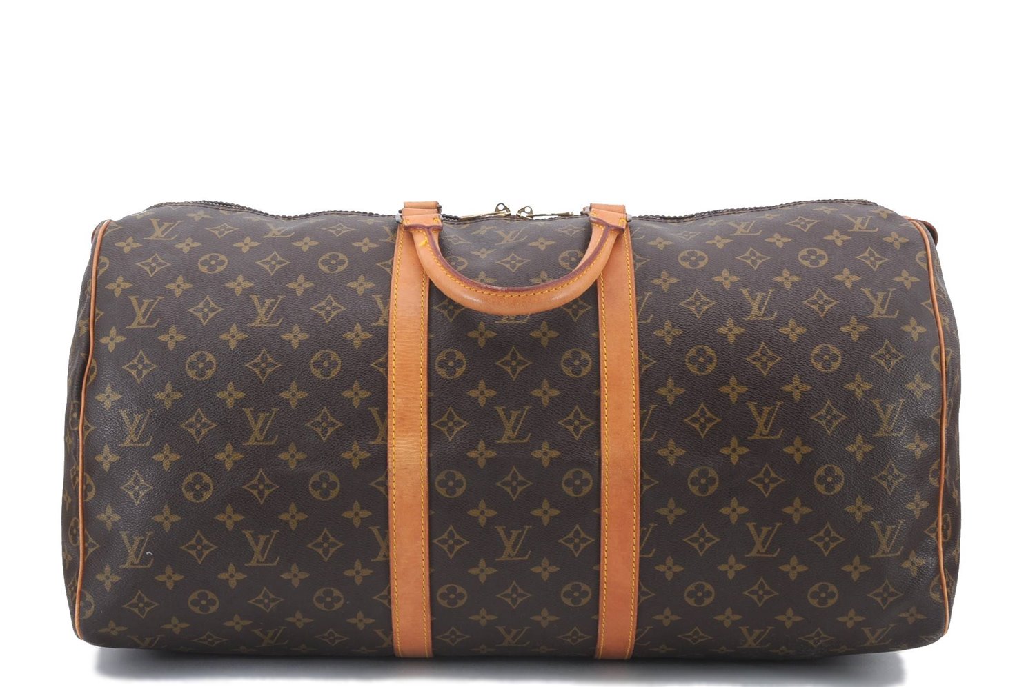 Authentic Louis Vuitton Monogram Keepall 55 Boston Bag M41424 LV 7752C