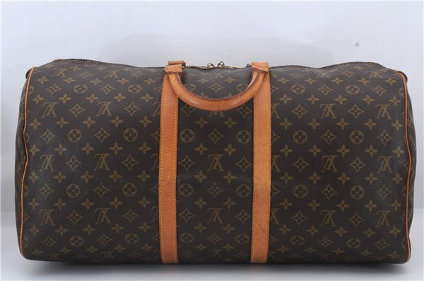 Authentic Louis Vuitton Monogram Keepall 55 Boston Bag M41424 LV 7752C