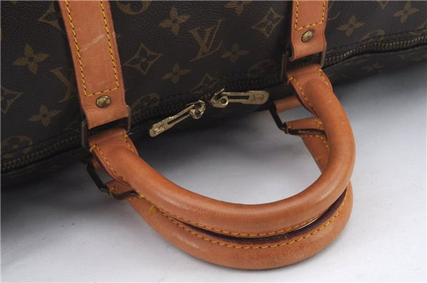 Authentic Louis Vuitton Monogram Keepall 55 Boston Bag M41424 LV 7752C