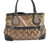 Authentic GUCCI GG Crystal Shoulder Tote Bag PVC Leather 223964 Brown 7752F