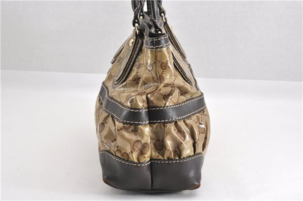 Authentic GUCCI GG Crystal Shoulder Tote Bag PVC Leather 223964 Brown 7752F