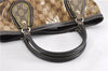 Authentic GUCCI GG Crystal Shoulder Tote Bag PVC Leather 223964 Brown 7752F