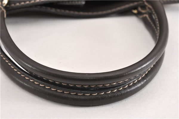 Authentic GUCCI GG Crystal Shoulder Tote Bag PVC Leather 223964 Brown 7752F