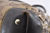 Authentic GUCCI GG Crystal Shoulder Tote Bag PVC Leather 223964 Brown 7752F