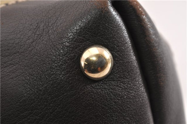 Authentic GUCCI GG Crystal Shoulder Tote Bag PVC Leather 223964 Brown 7752F