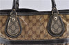 Authentic GUCCI GG Crystal Shoulder Tote Bag PVC Leather 223964 Brown 7752F