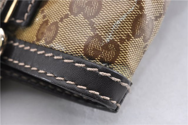 Authentic GUCCI GG Crystal Shoulder Tote Bag PVC Leather 223964 Brown 7752F