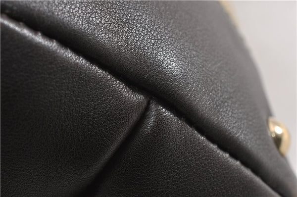 Authentic GUCCI GG Crystal Shoulder Tote Bag PVC Leather 223964 Brown 7752F