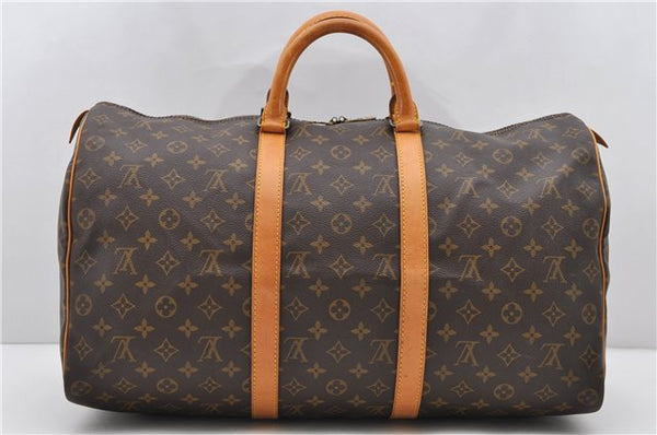 Authentic LOUIS VUITTON Monogram Keepall 50 Boston Bag M41426 LV 7755C