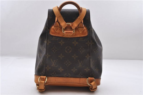 Authentic LOUIS VUITTON Monogram Montsouris PM Backpack M51137 LV 7757C