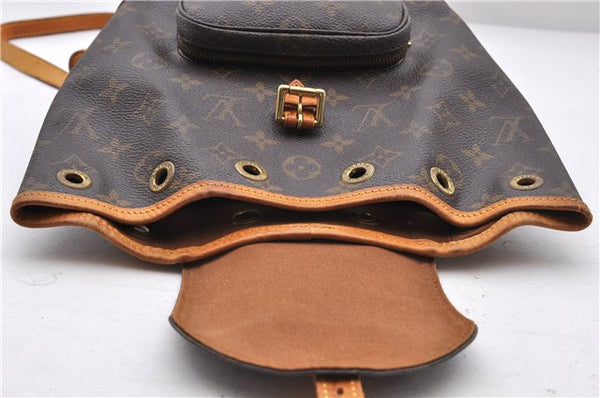 Authentic LOUIS VUITTON Monogram Montsouris PM Backpack M51137 LV 7757C