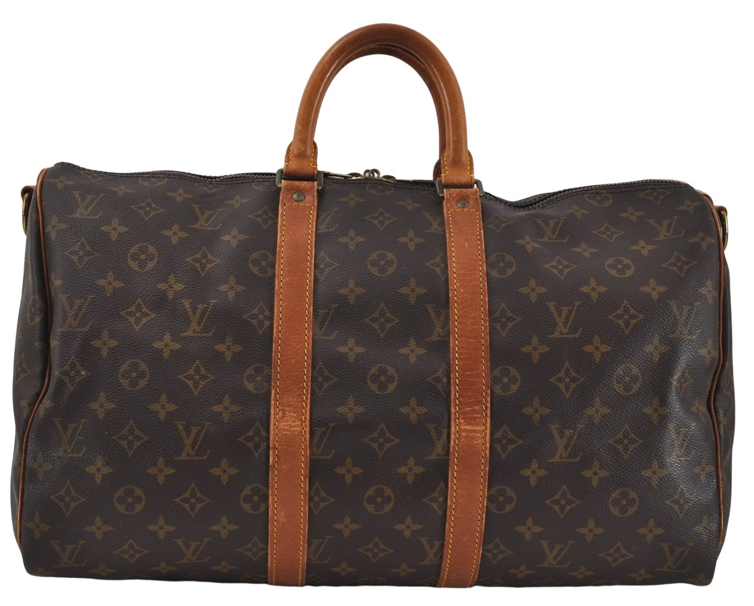 Auth Louis Vuitton Monogram Keepall Bandouliere 45 Boston Bag M41418 LV 7757D