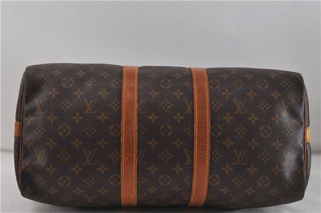Auth Louis Vuitton Monogram Keepall Bandouliere 45 Boston Bag M41418 LV 7757D