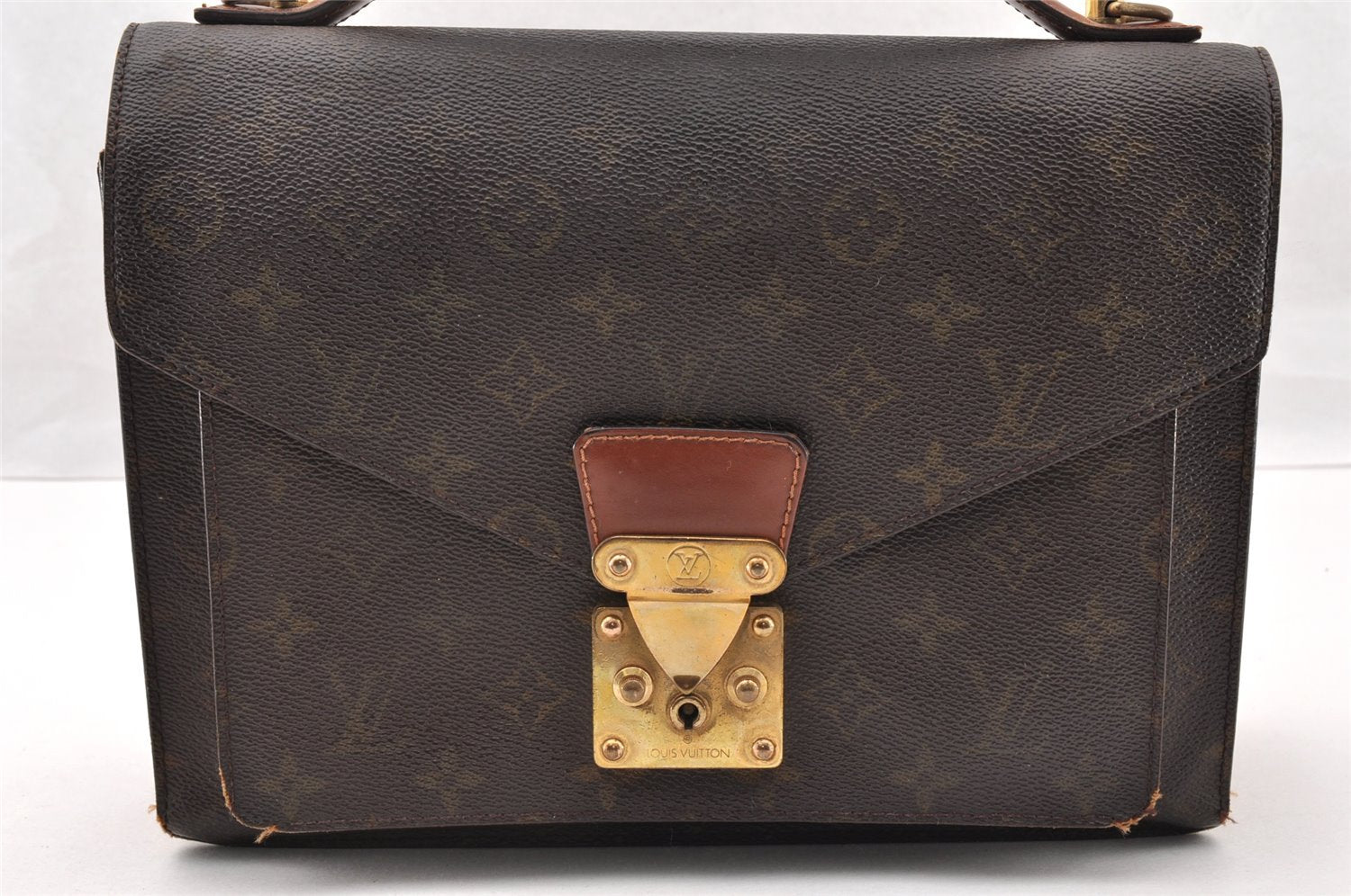 Authentic Louis Vuitton Monogram Monceau 2Way Hand Bag M51185 LV Junk 7758I