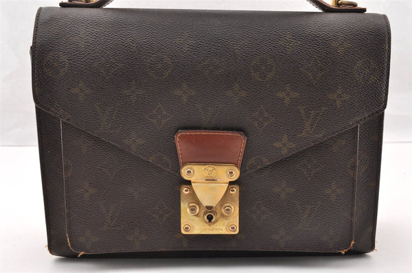 Authentic Louis Vuitton Monogram Monceau 2Way Hand Bag M51185 LV Junk 7758I