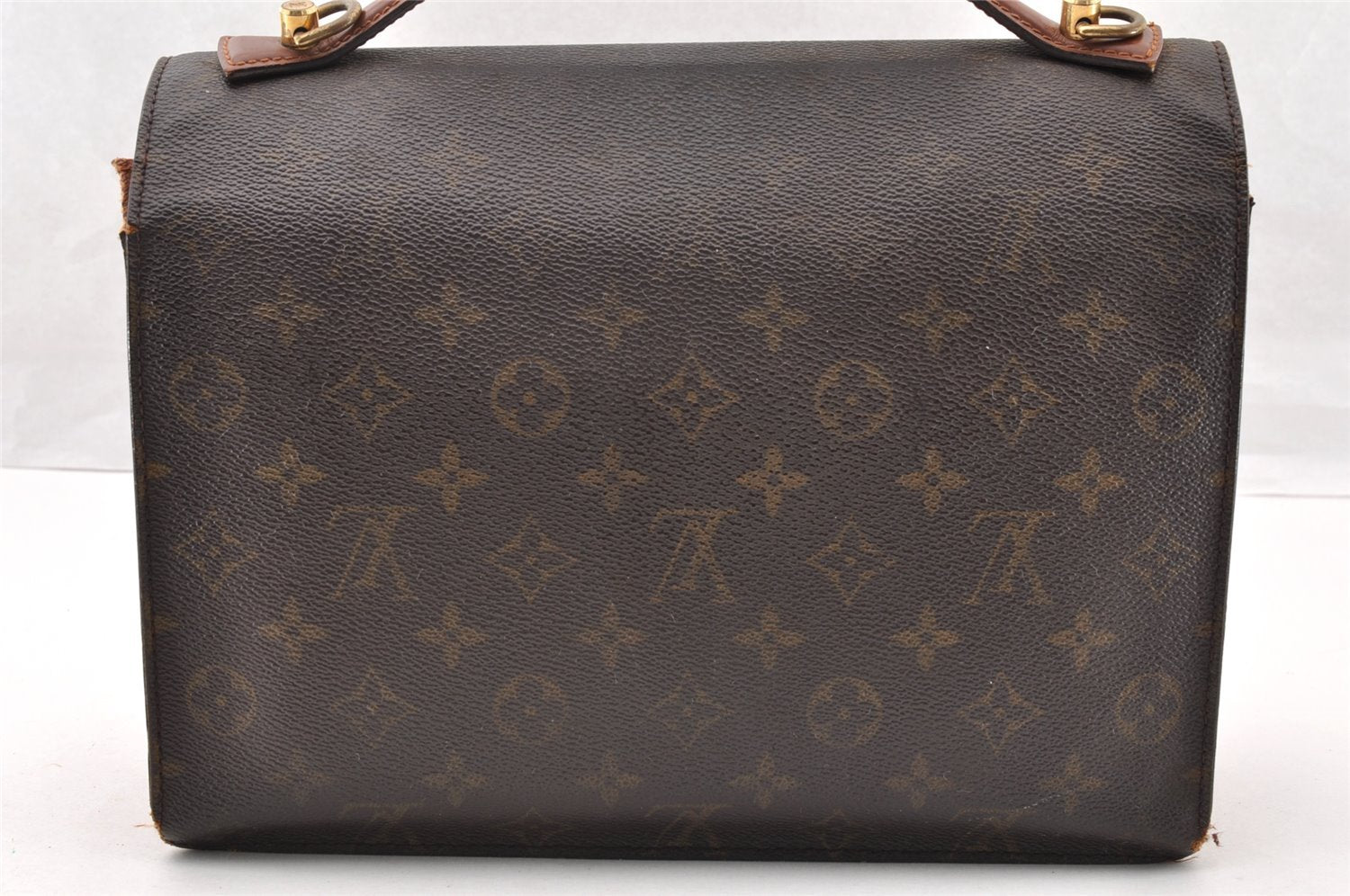 Authentic Louis Vuitton Monogram Monceau 2Way Hand Bag M51185 LV Junk 7758I