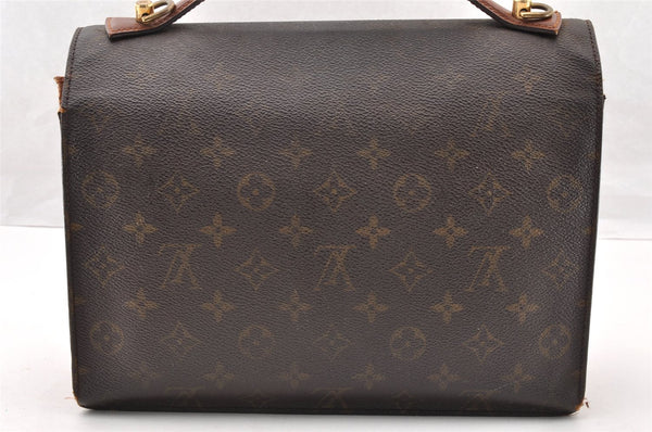 Authentic Louis Vuitton Monogram Monceau 2Way Hand Bag M51185 LV Junk 7758I