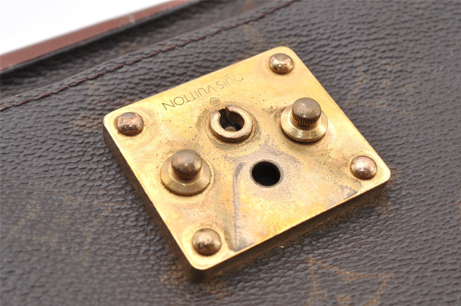 Authentic Louis Vuitton Monogram Monceau 2Way Hand Bag M51185 LV Junk 7758I