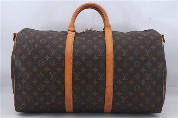 Auth Louis Vuitton Monogram Keepall Bandouliere 50 Boston Bag M41416 LV 7759D
