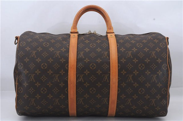 Auth Louis Vuitton Monogram Keepall Bandouliere 50 Boston Bag M41416 LV 7759D
