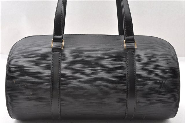 Authentic Louis Vuitton Epi Soufflot Hand Bag Black M52222 LV 7760F