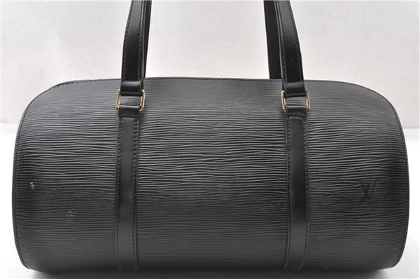 Authentic Louis Vuitton Epi Soufflot Hand Bag Black M52222 LV 7760F