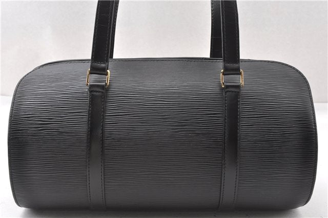 Authentic Louis Vuitton Epi Soufflot Hand Bag Black M52222 LV 7760F